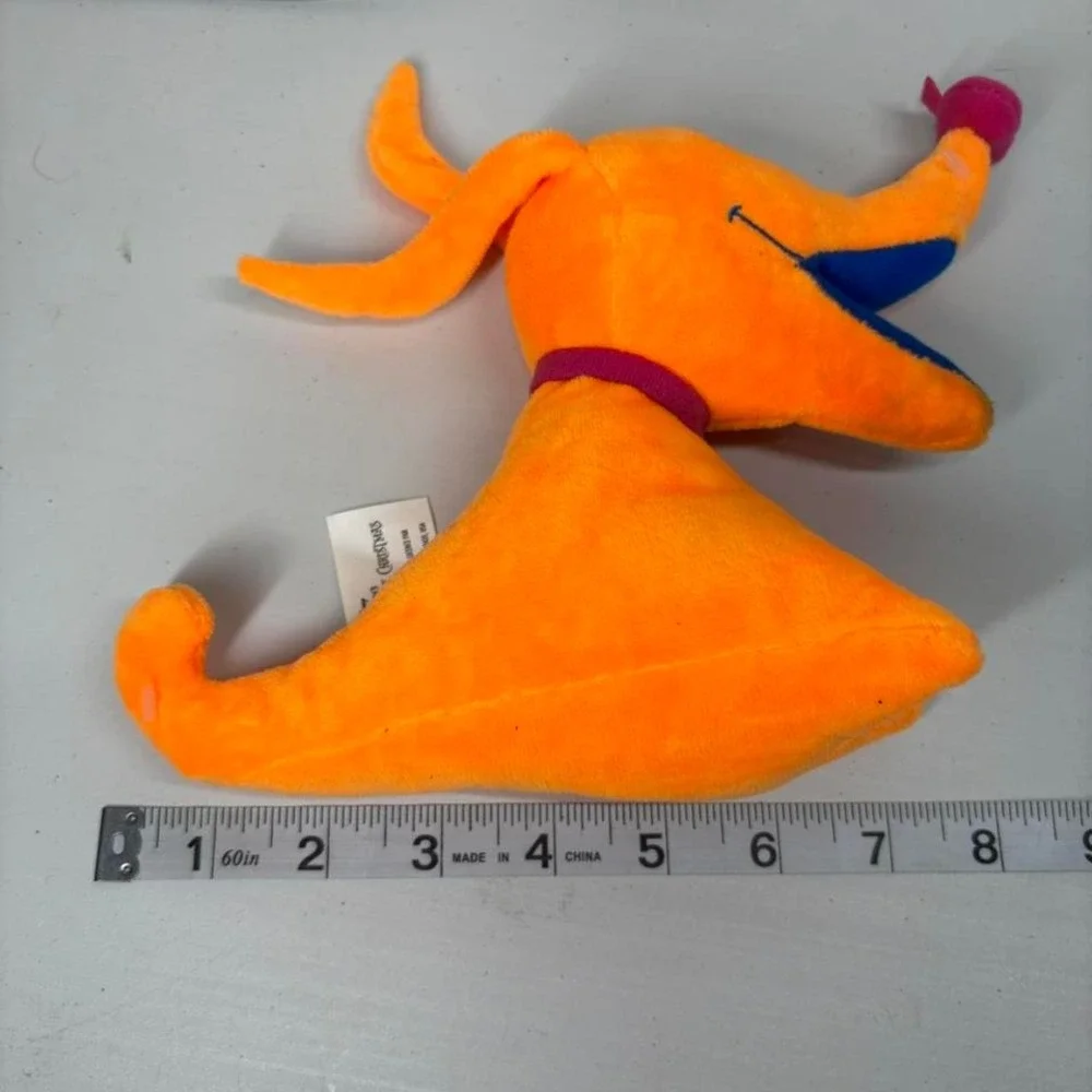 Disney‎ Nightmare Before Christmas Zero Neon Orange Plush 9